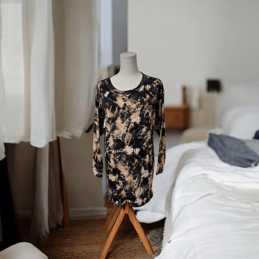 Jenni Intimates Long Sleeve‎ Sleep Shirt SX MED